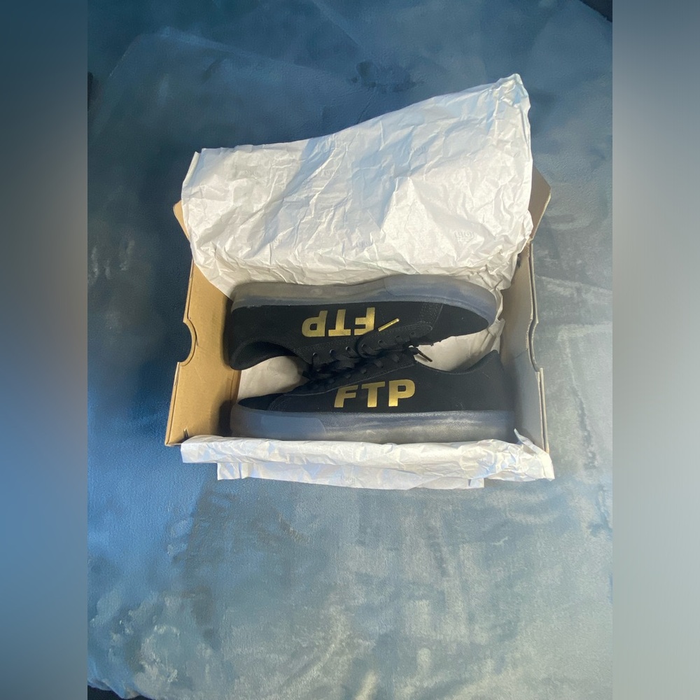 ftp x lakai “black/gold suede” shoes